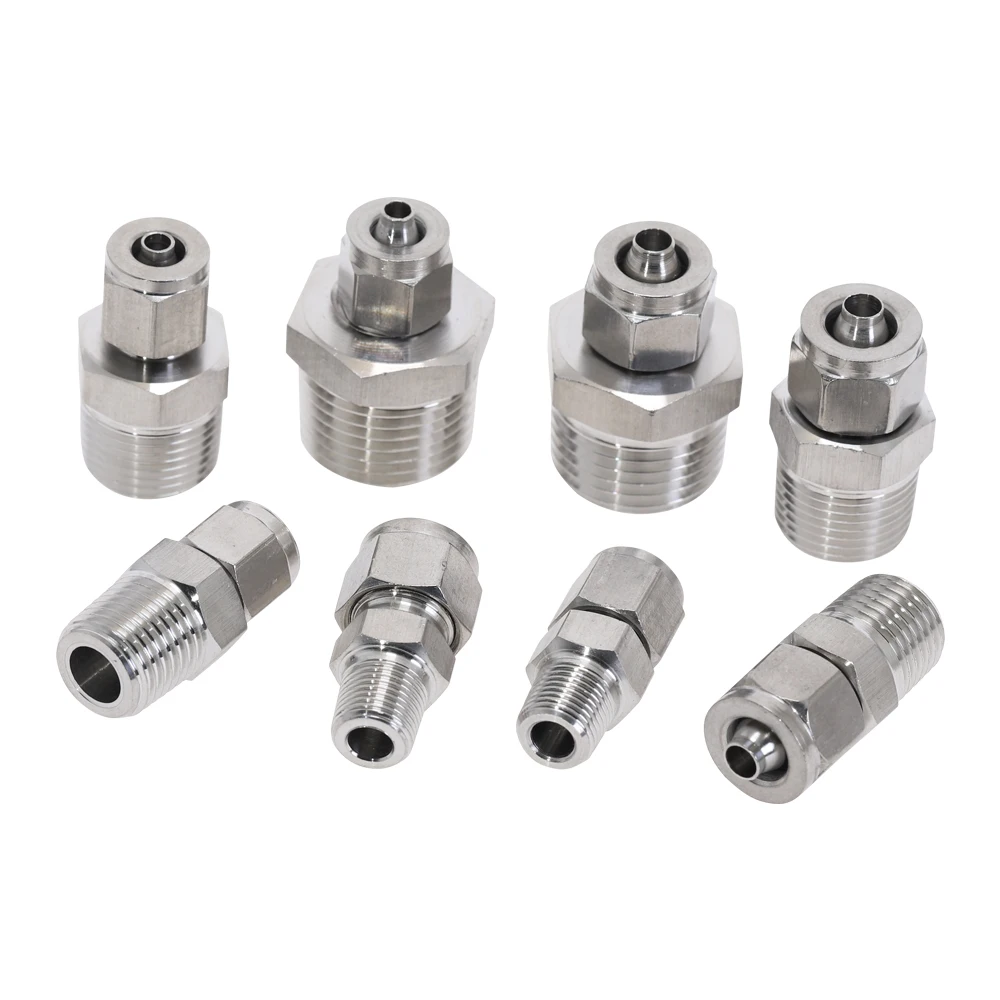 1 Разъемы для ПК фитинги труб из нержавеющей стали SS 304 1/8 'Ƈ/4'' 3/8 BSP адаптер