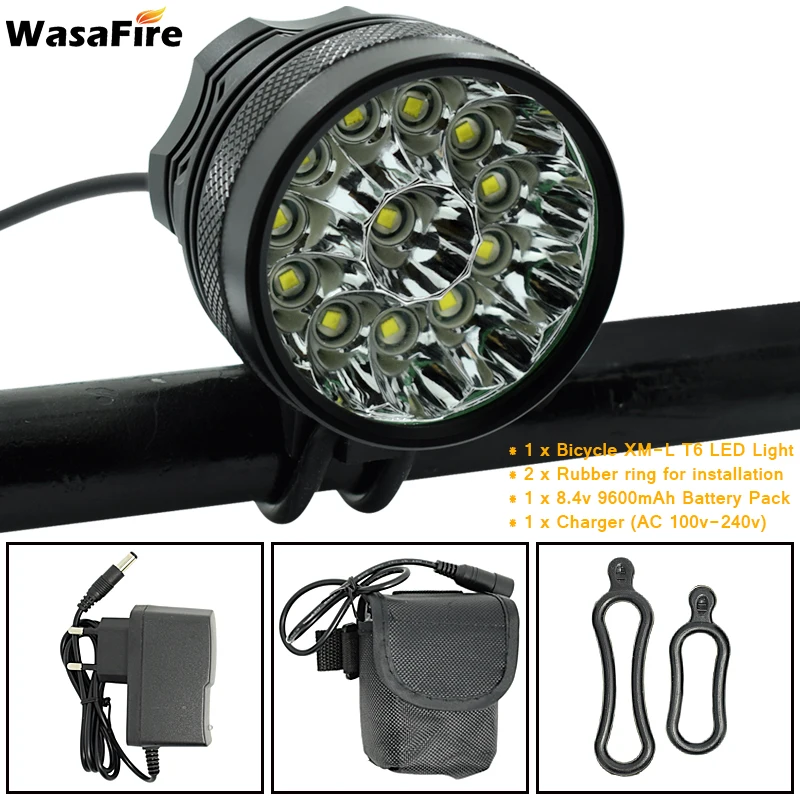 

MTB Bike Headlight Front Lamp 12*T6 LED Bicycle Light Lantern 20000 LMs Night Riding Cycling Flashlight 18650 Battery Head Lamp