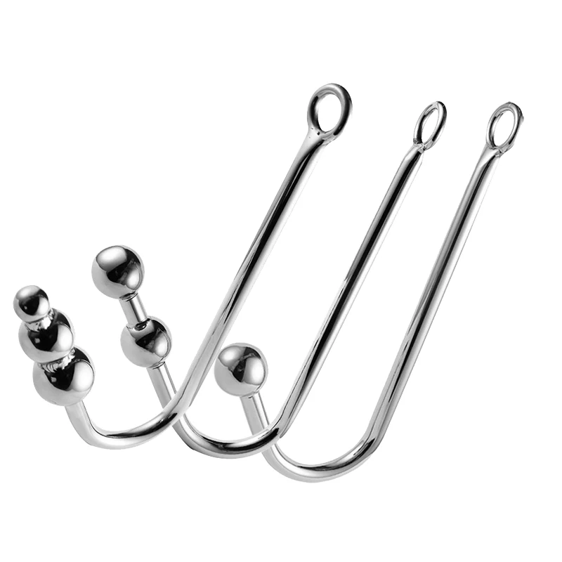 Уникальный Секс-игрушечный анальный крючок из нержавеющей стали с шариком