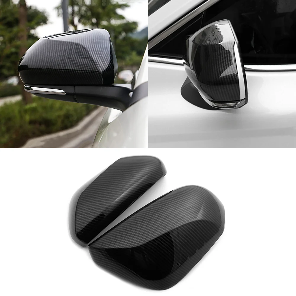 

Car Rear View Mirror Cover For Toyota Camry 2018 External Spare Parts Rearview Mirror Protective Shell Carbon Fiber Mirror Cover