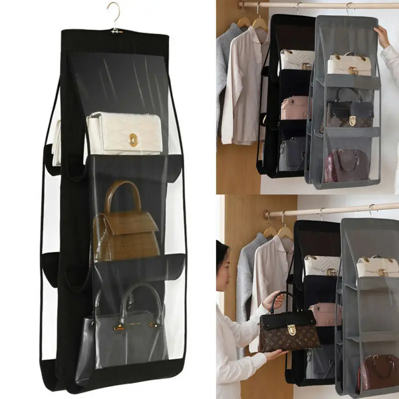 6 Карман Висит Сумки из натуральной кожи сумка для хранения Организатор кошелек