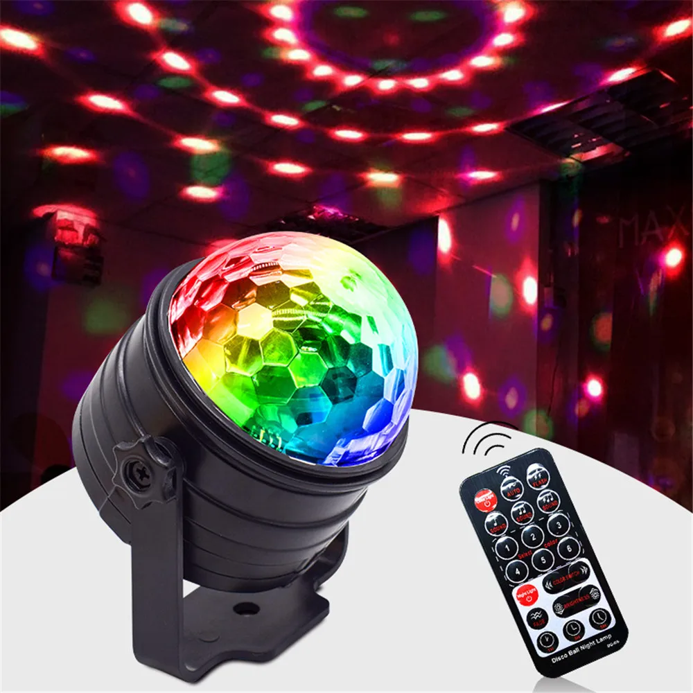 Лазерный вращающийся Звездный Ночной светильник мини USB RGB диско шар|Эффект