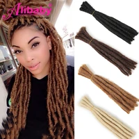 alibaby crochet hair extensions handmade dreadlock braiding dreadlocks 100 human hair faux locs 8 20 inch 10 strands one bag
