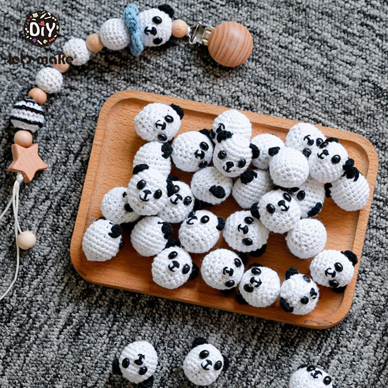 1 шт. детские вязаные бусины кролик панда Грызунок грызунок сделай сам цепочка