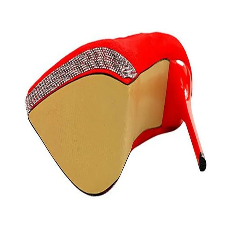 

BIGTREE 2020 New Platform Heels Crystal High Heels Pointed Women Pumps Sexy Party Shoes Stiletto Wedding Shoes Suede Shoes Woman