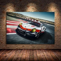 supercar oil canvas posters and prints porsches 911 rsr race car painting wall art for living room home decoration unframed