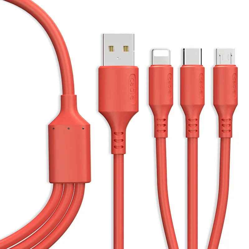 

Data USB 3in1 Cable for iPhone Fast Charger Charging Cable For Android phone type c xiaomi huawei Charger Wire For
