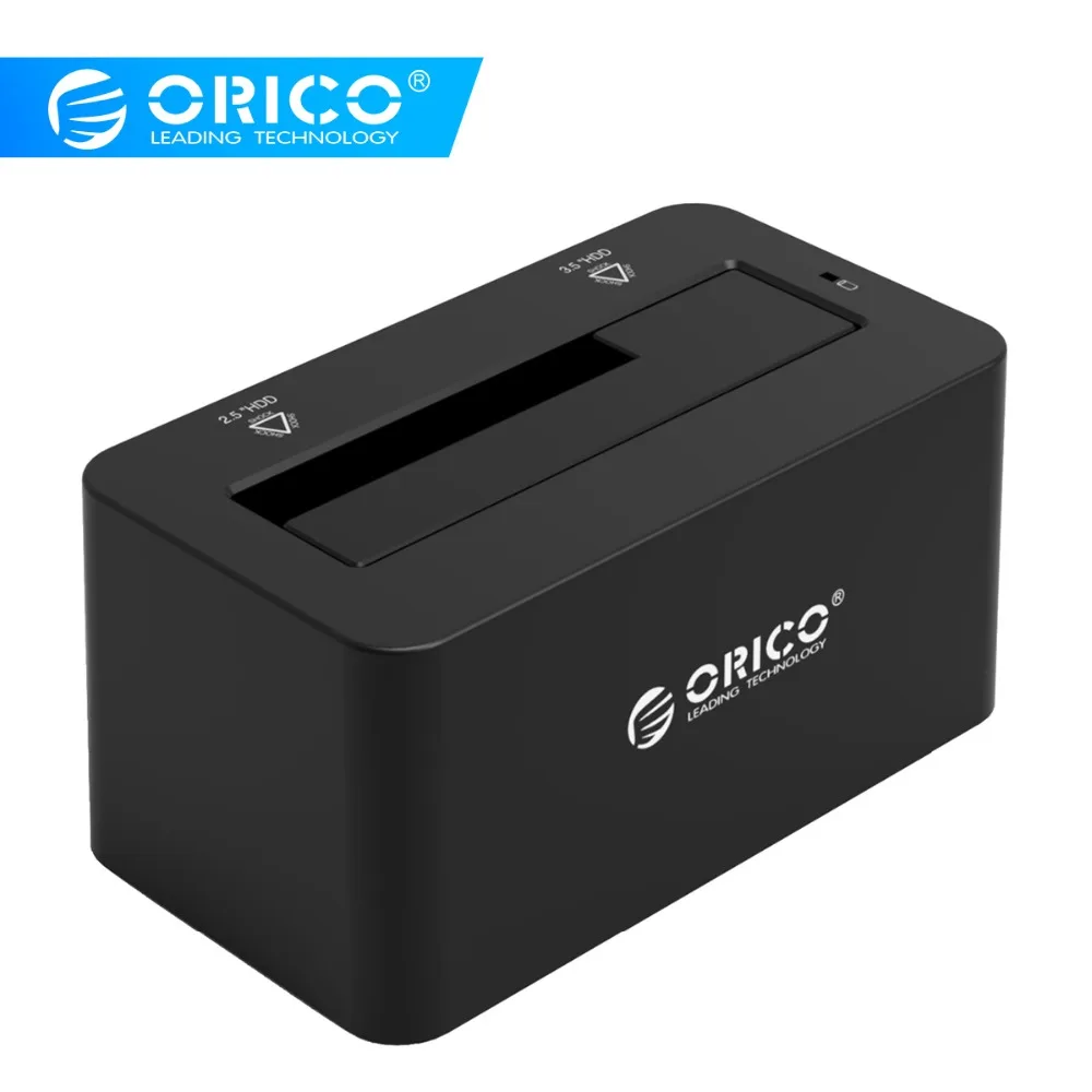 ORICO HDD чехол SATA USB 3,0 док-станция для жесткого диска 5 Гбит/с супер Скорость для 2,5 ''/3,5" SSD HDD, украшенное мозаикой из драгоценных камней, 12V Мощность адаптер