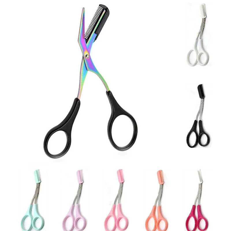 

1pcs Eyebrow Trimmer Scissors Comb Eyelash Hair Scissors Clips Shaping Eyebrow