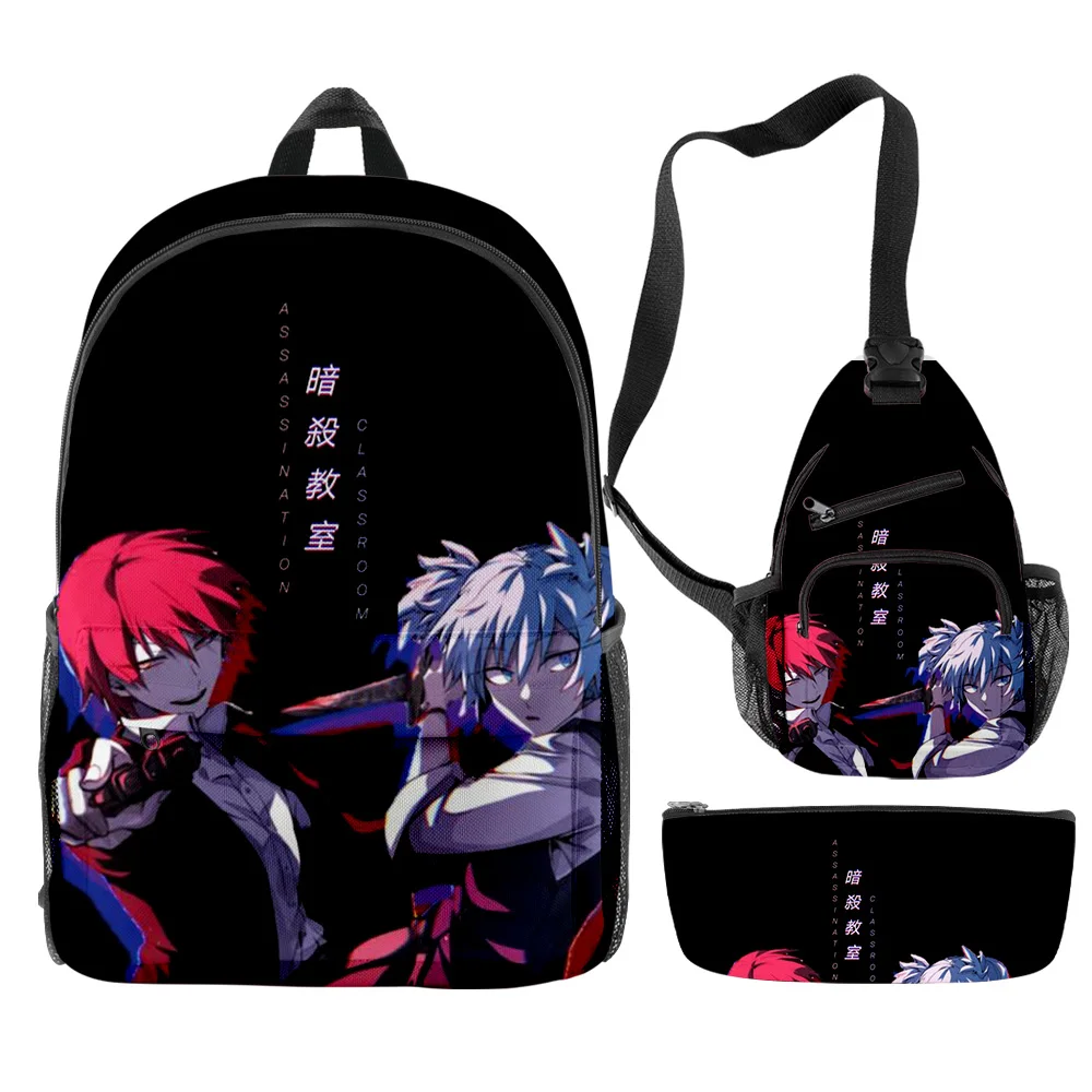 

Assassination Classroom Backpack 3pcs/set Japan Anime Boys Girls Backpack Schoolbag Primary Middle School Students Notebook Bag