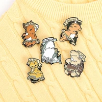 animal cartoon badge jewelry gift for kids friends be kind soft enamel pin whale horse turtle cat brooches bag lapel pin