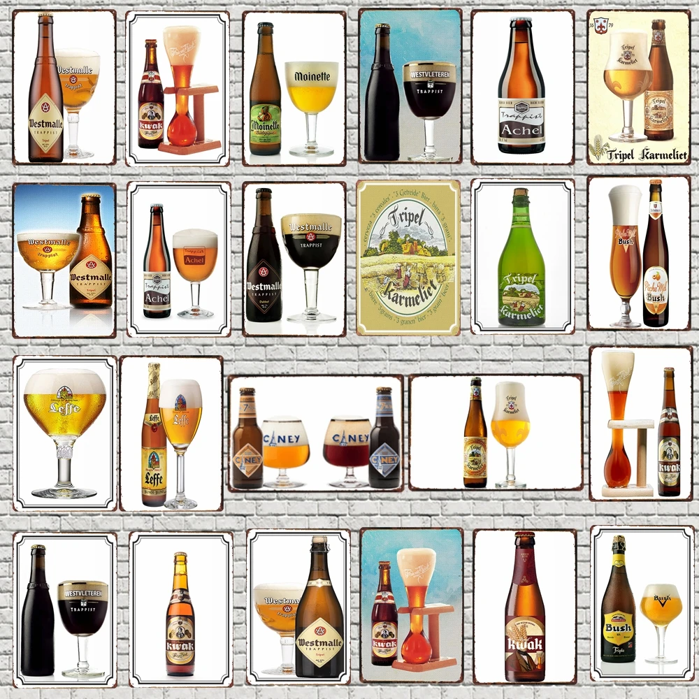 

Belgian wine Signs Metal Vintage Wall Bar Home Art Retro Restaurant Decor 30X20CM DU-7243A