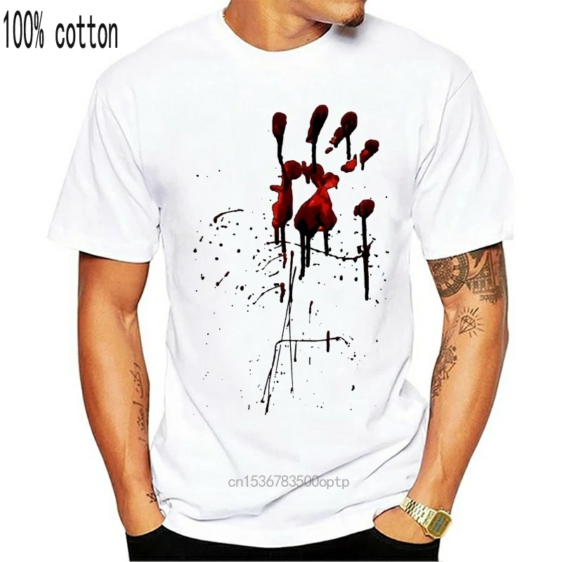 Футболка мужская приталенная с принтом зомби атаки уличная одежда в стиле