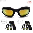 C5 X7 поляризованные Тактические Солнцезащитные очки Мужские Военные очки уличные спортивные с защитой UV400 очки для страйкбола охоты стрельбы с 4 линзами