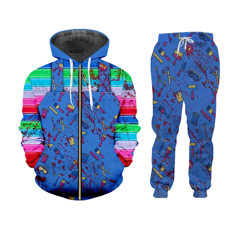 UJWI Summer 2 Piece Set Black Rainbow denim fake two pieces Short Sleeve Print Tank Tops Shorts Mens Sets Gym Sleeveless Hoodie | Мужская