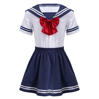 japanese korean version jk uniform classic anime school sailor navy shirt pleated skirt set cosplay costume girls students cloth
