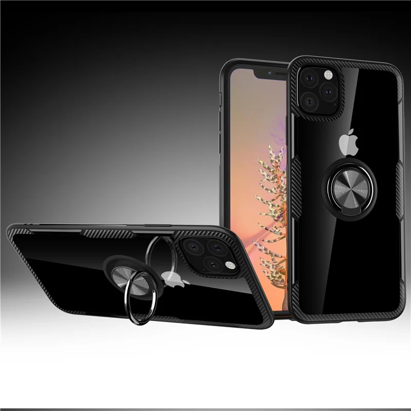 Transparent Acrylic Phone Case for iPhone 11 Pro max 2019 Silicone Edge Hard Clear Back Cover |