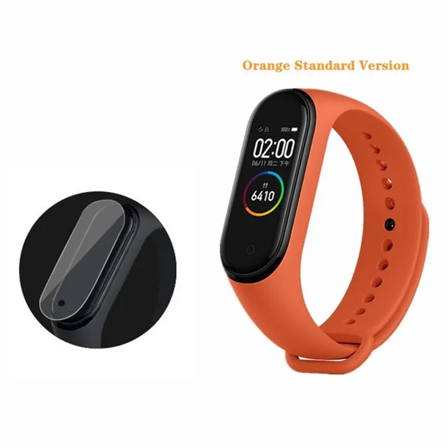 Orange add film In Stock Xiaomi Mi Band 4 Smart Wristband Fitness Heart Rate Bracelet Music AI bracelet Bluetooth 5.0 AMOLED Color Touch Screen - Цвет: Orange add film