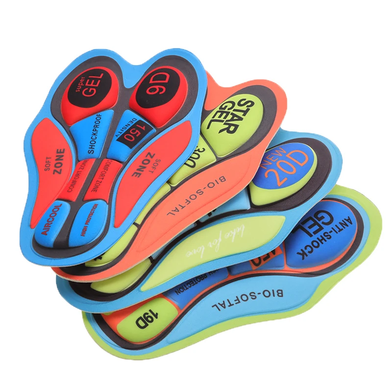 Мягкие амортизирующие подушки для велосипедных шорт гелевые поролоновые мягкие