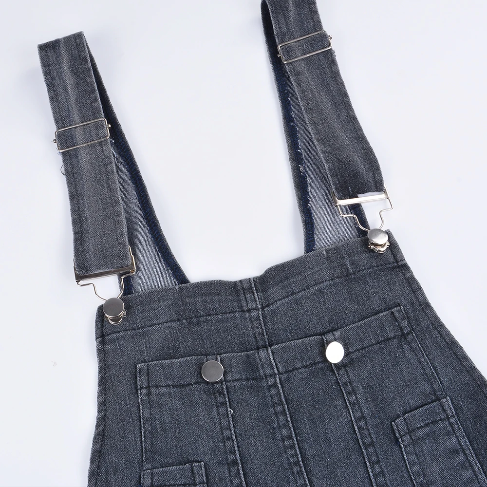Женские Мешковатые комбинезоны без рукавов с карманами джинсовые уличные боди