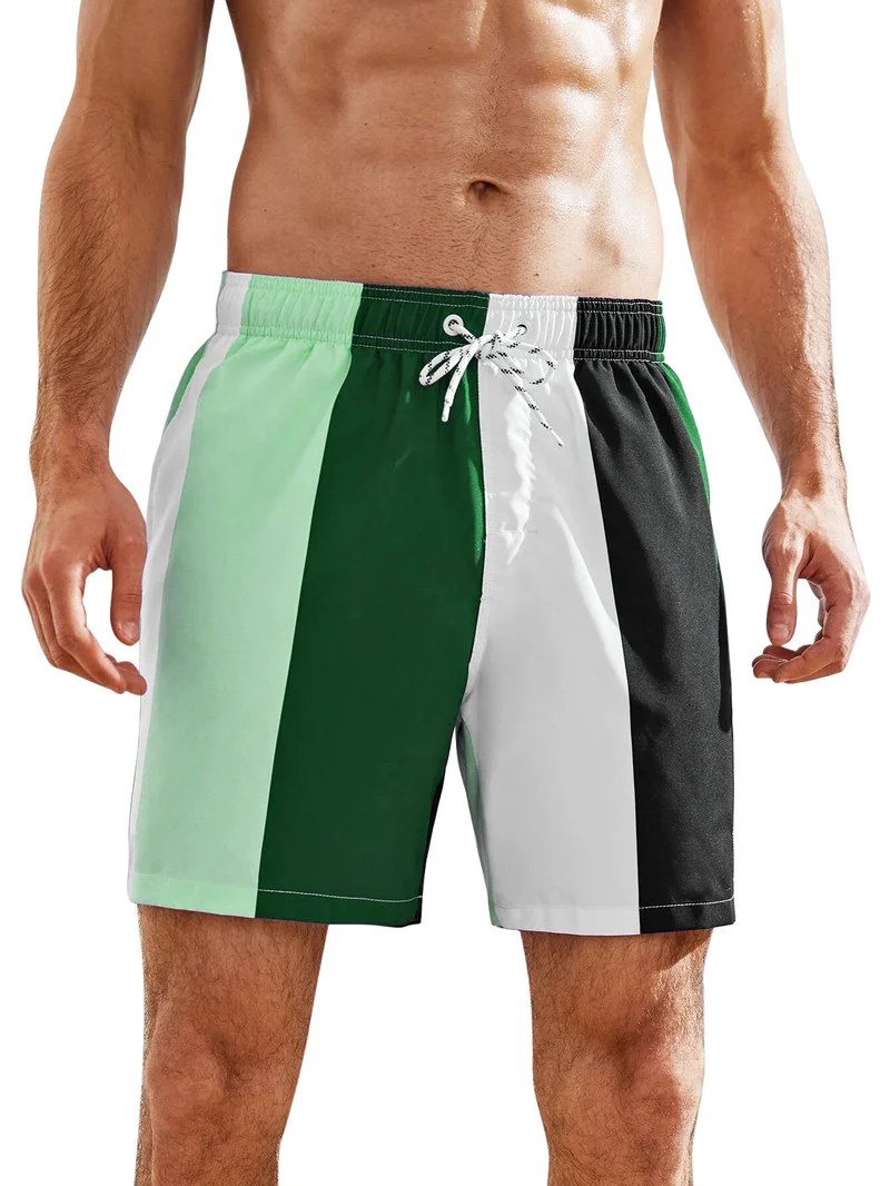 

Mens Shorts Summer Fashion Splicing Print Sweat Shorts Elastic Waist Drawstring Printed Shorts Beach Short Pants Casual Shorts