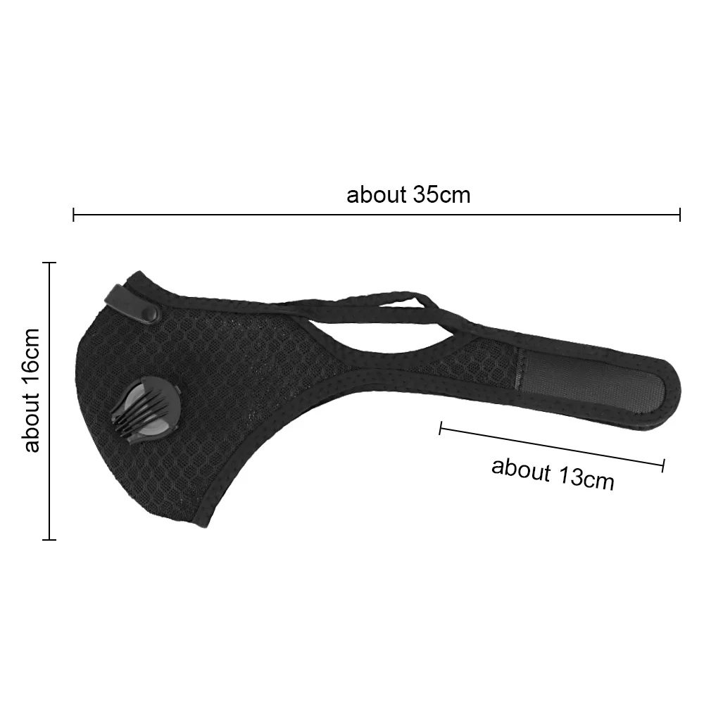 

Breathable Protective Cycling Mask Sports Training Bike Face Mask Anti-Pollution Mesh Mask With Activated Carbon Filters