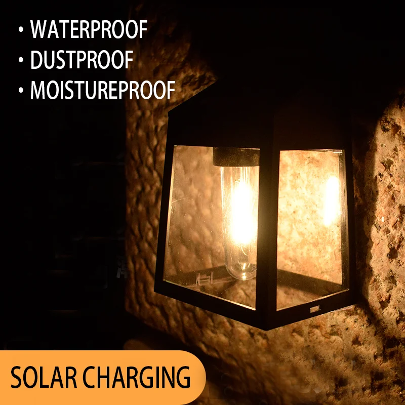

Solar LED Light Outdoor PIR Motion Sensor Wall Light Waterproof Solar Outdoor Garden Decoration Transparent Light on All Sides