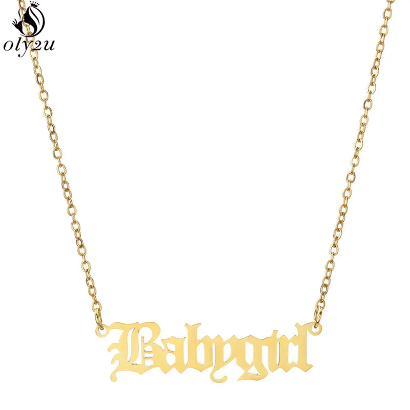 Ожерелье Oly2u для маленьких девочек из нержавеющей стали ожерелья с подвесками в