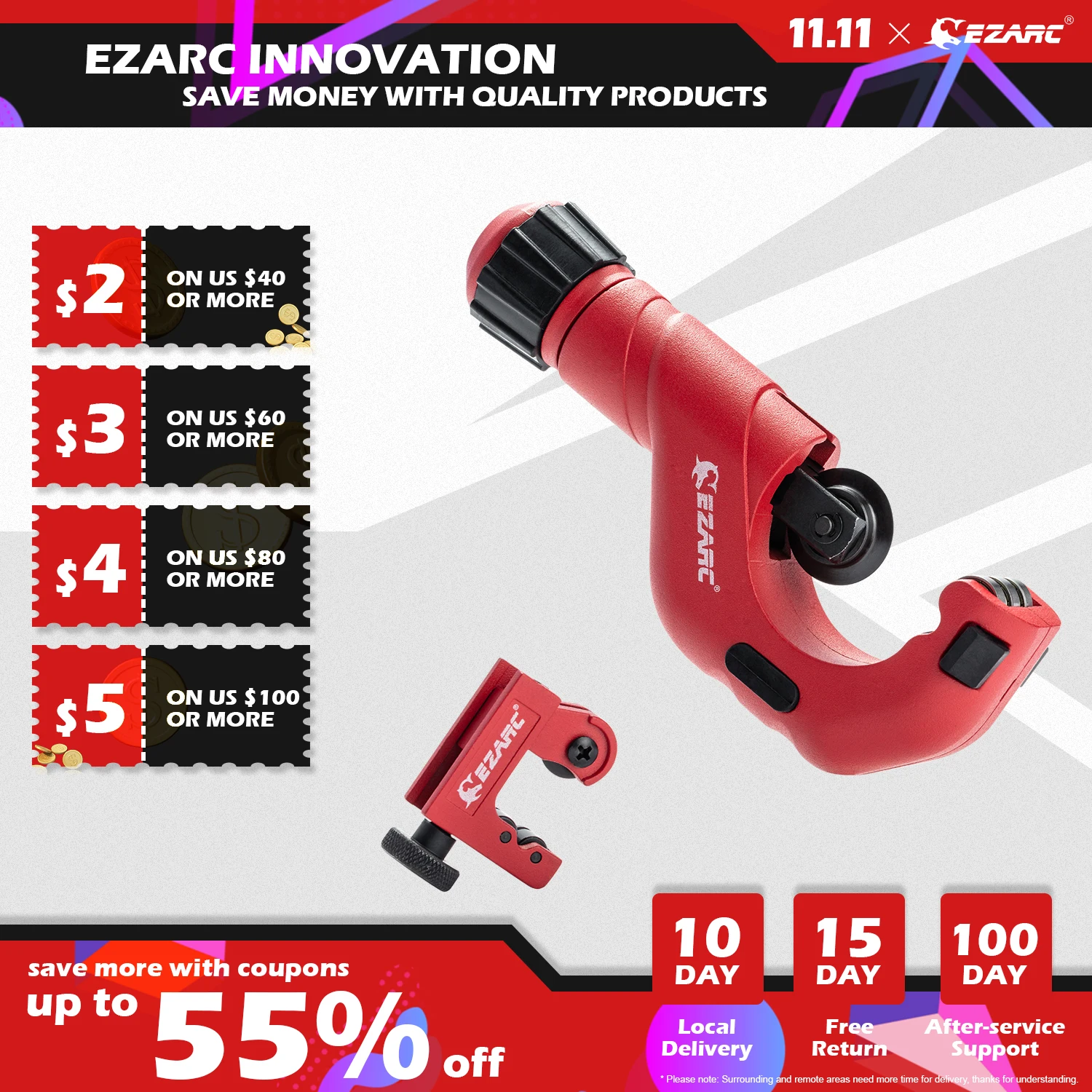 Набор труборез EZARC 2 шт. сверхмощный резак для труб и мини-резак резки алюминия