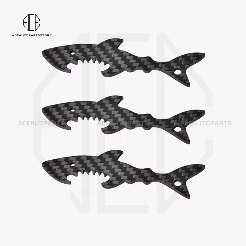 Черный Автомобильный брелок из натурального углеродного волокна Отделка Сумки