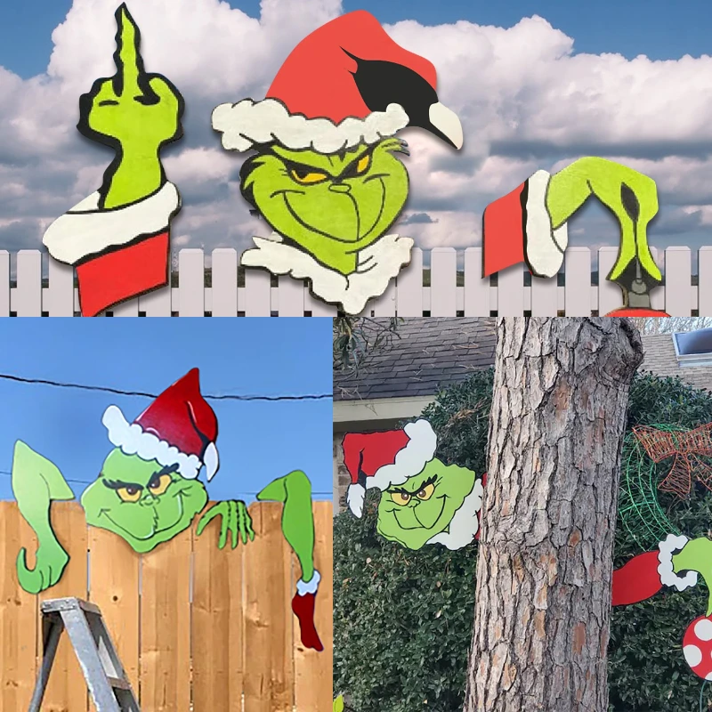 Рождественская скульптура Peeker вор ручная вырезка рождественские шлифовальные