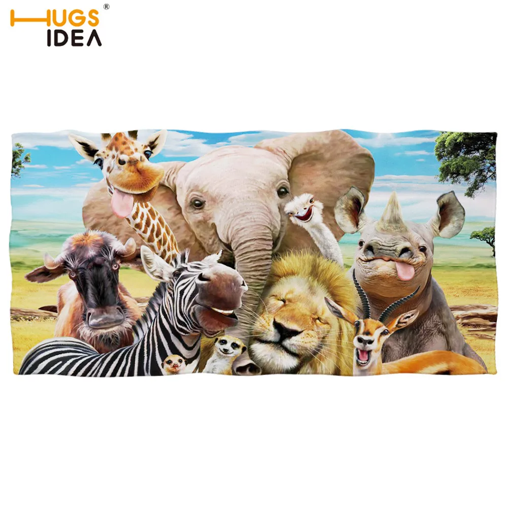 HUGSIDEA полотенце для душа с принтом милой лошади/коровы/осла зум животное селфи