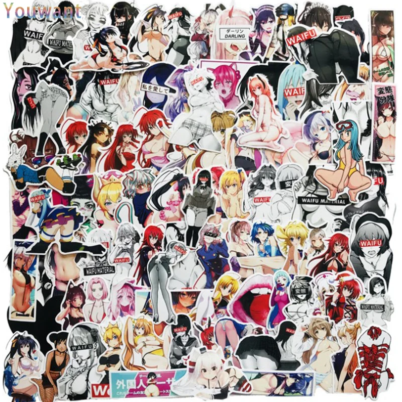 50/100 шт Аниме сексуальное платье пинап с изображением кролика Банни Waifu наклейка