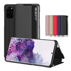 Новый Модный чехол для Samsung Galaxy S20 Plus, чехол с боковым умным окном, прозрачный чехол с откидной крышкой для Samsung Galaxy S20 Ultra, чехол