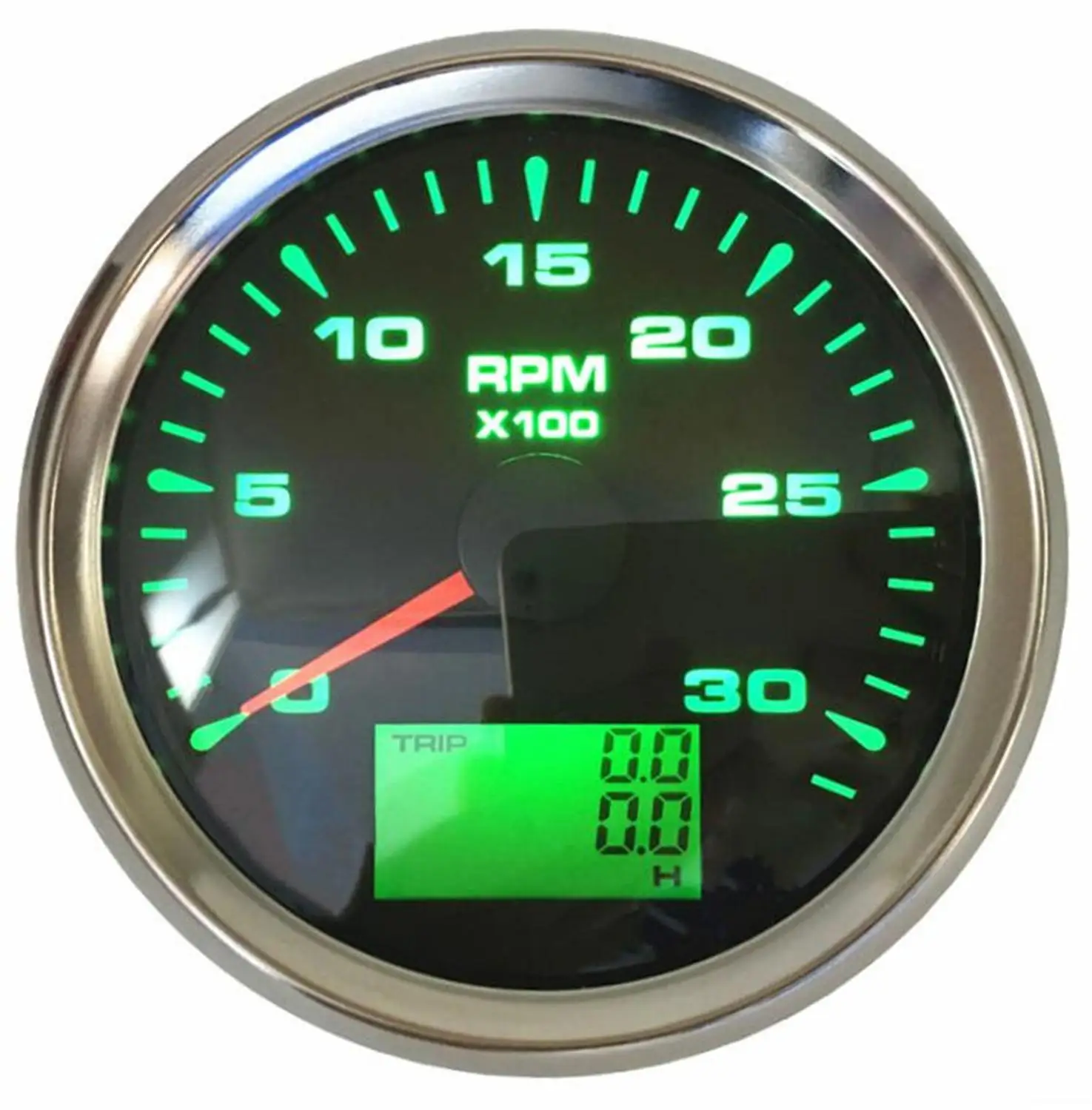 

1pc 0-3000RPM Tachometers Gauges 85mm Lcd Rec Counters Tach with Odo Hour Meters RPM 0-300 Speed Ratio for Car Truck Boat Yacht