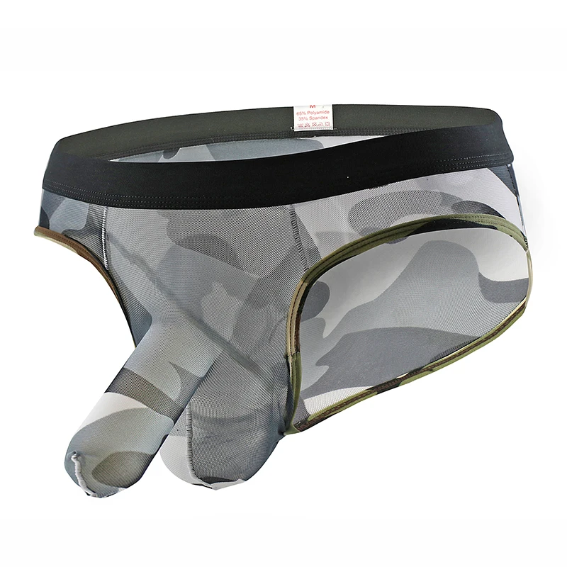 Mne's Print Underwear Briefs Male Elephant Nose Exotic Underpants Low-rise Bulge U Pouch Breathable Trunks |