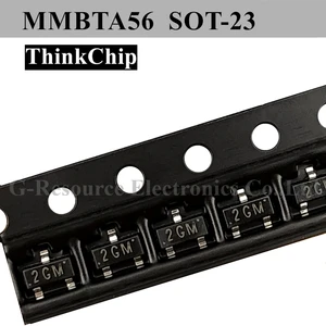 (100pcs) MMBTA56 SOT-23 SMD PNP Signal Transistor Triode (Marking 2GM)