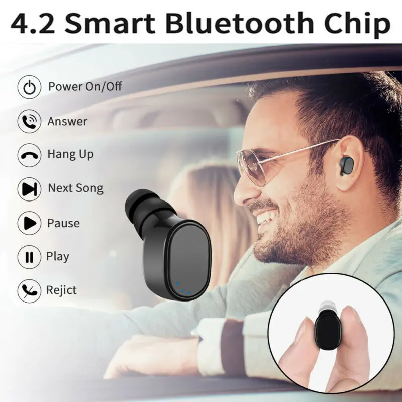 4 вида цветов одиночные наушники вкладыши мини Bluetooth с магнитной USB зарядкой Лидер