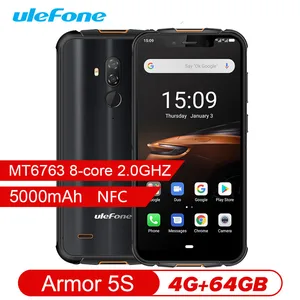Ulefone Armor мобильный телефон с 5,5-дюймовым дисплеем, восьмиядерным процессором MT6763, ОЗУ 4 Гб, ПЗУ 64 ГБ, 5000 мАч, Android 9,0