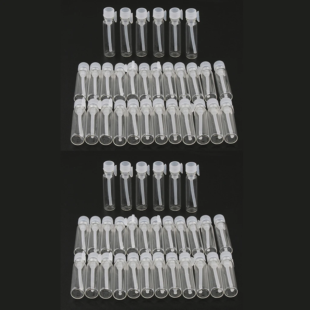 60 штук мини пробные флаконы для духов из прозрачного стекла пустые многоразовые