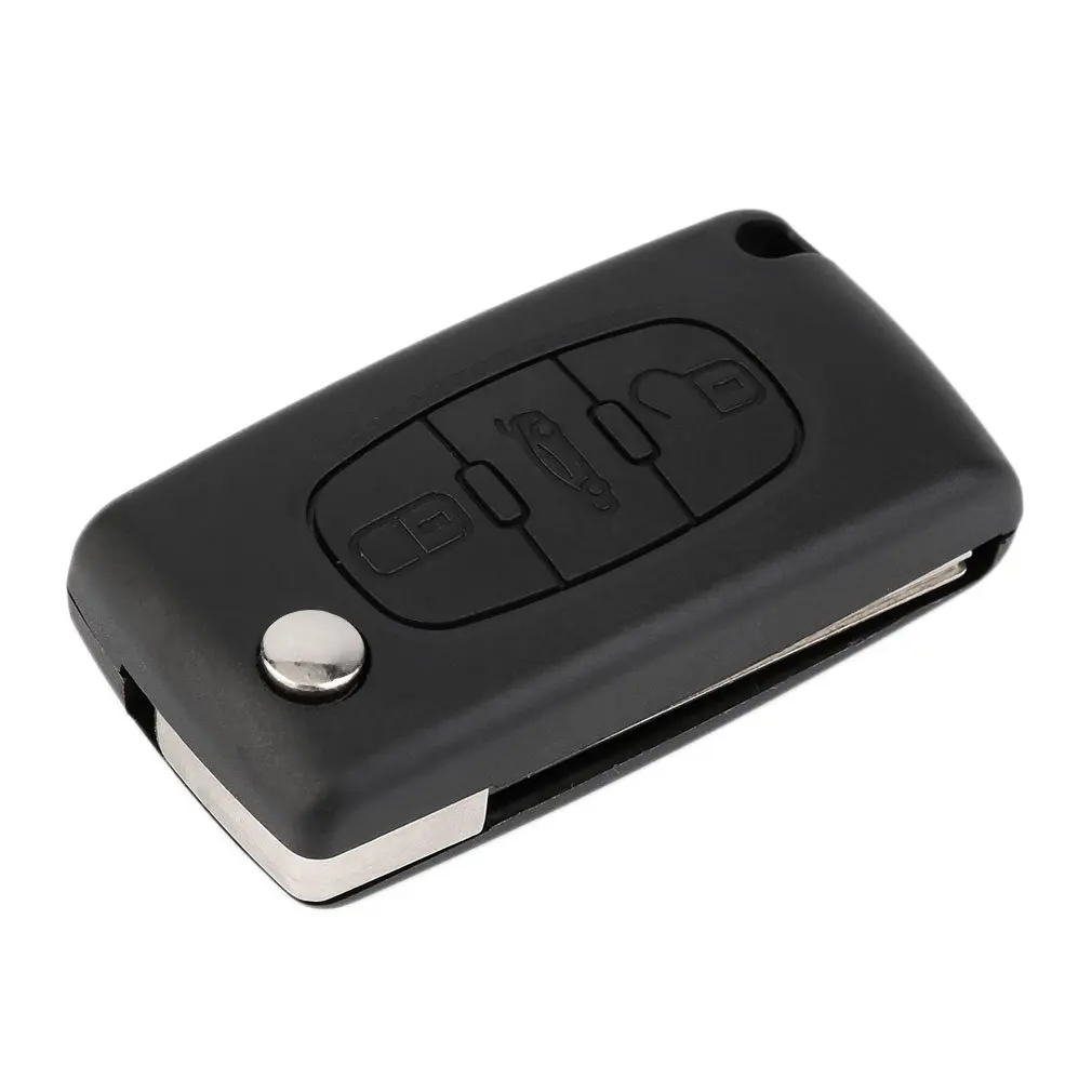 

New 3 Buttons Flip Remote Uncut Blade Remote Car Key Case Cover Shell Fob for Citroen C2 C3 C4 C5 C6 C8 New Dropping Shipping