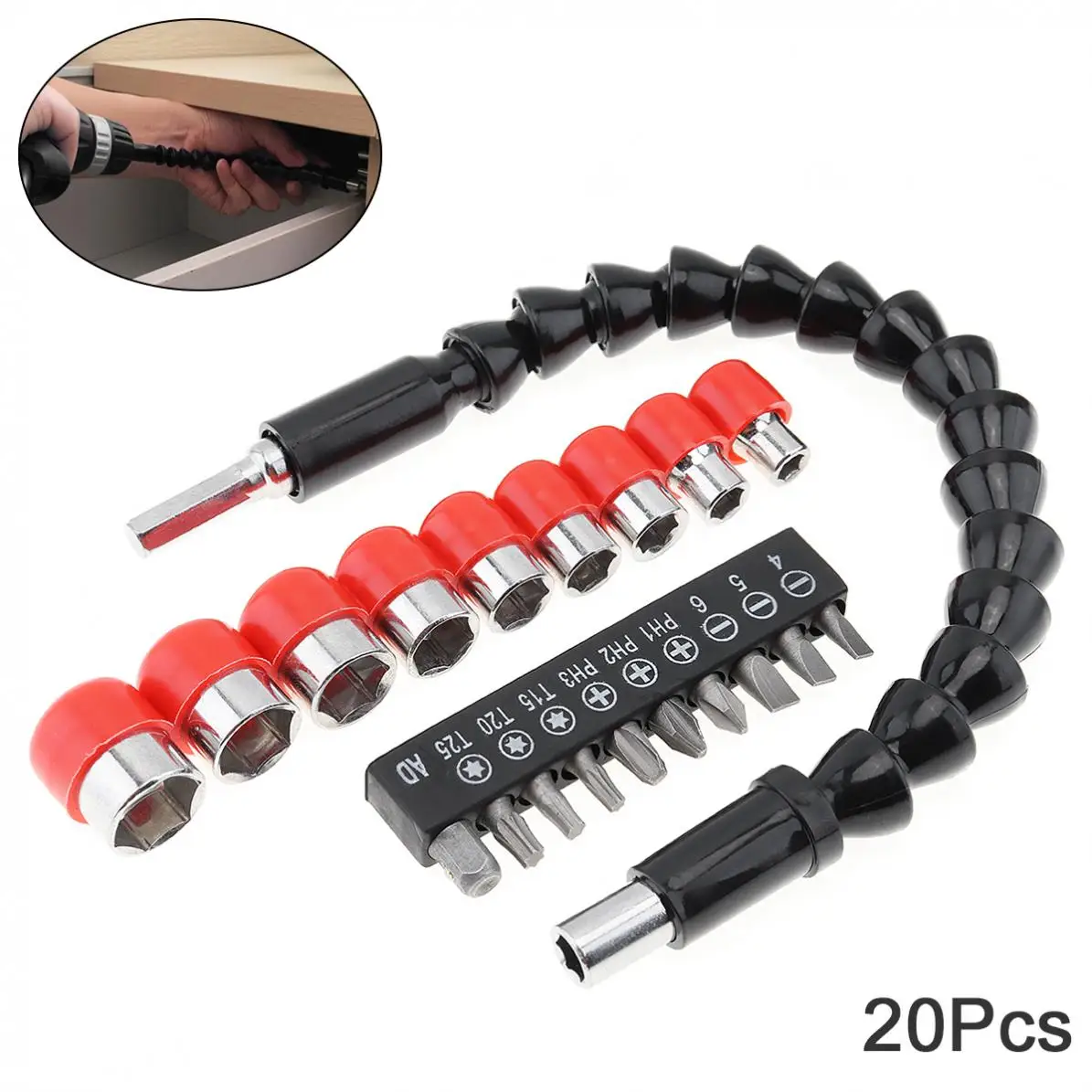 20 шт./компл. Универсальный гибкий вал высокая твердость партия головок и