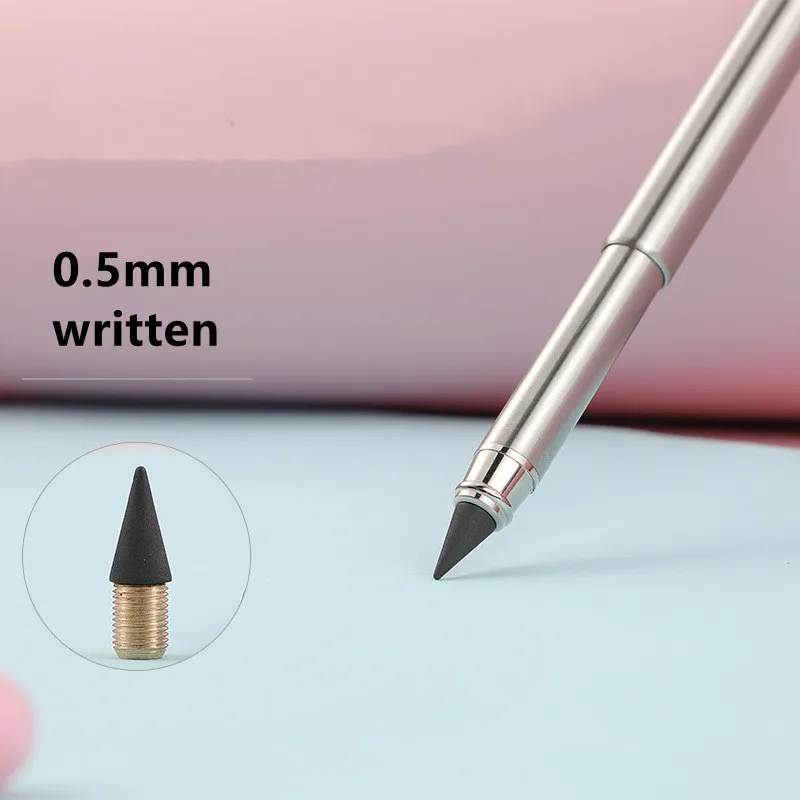 Черная технология вечная ручка Выдвижной карандаш для подписи металлический