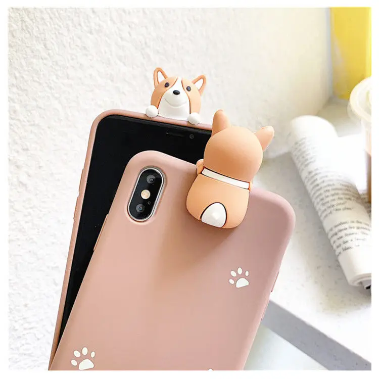 Cartoon Corgi Dogs Soft TPU Case For Xiaomi mi 11 Lite Mi10 10T Phone Cover Redmi Note 10 10s 9 9A 9C 8 Pro 9T 8T 7 POCO X3 | Мобильные