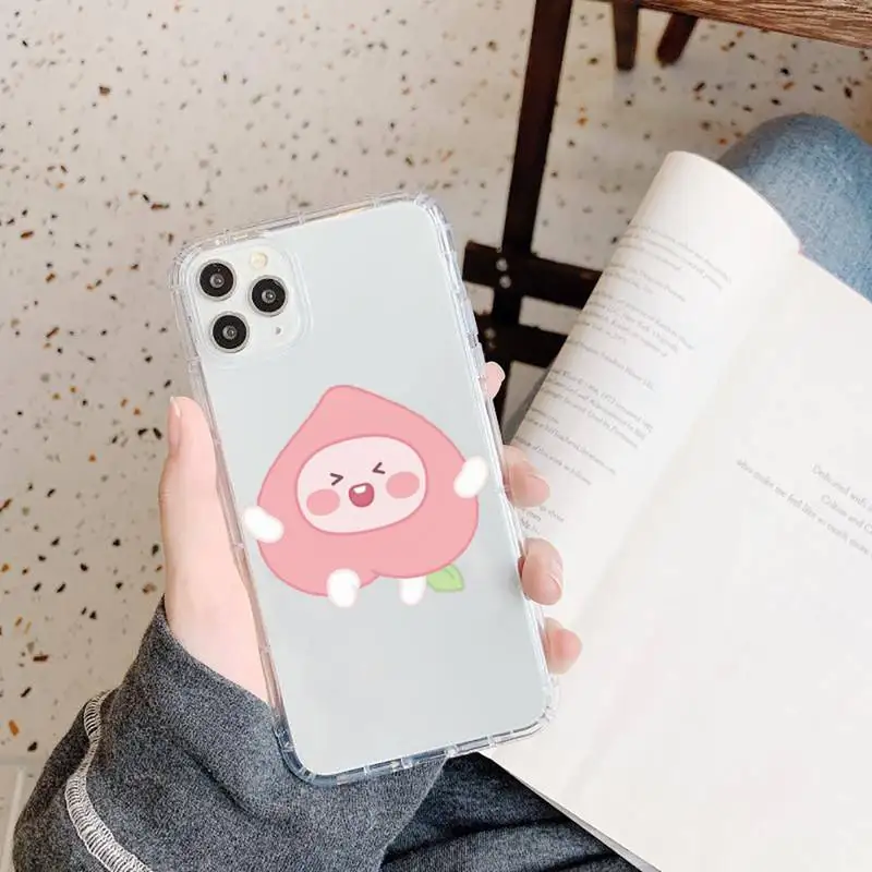 

Delicious Summer day Peache Phone Case Transparent for iPhone 11 12 mini pro XS MAX 8 7 6 6S Plus X 5S SE 2020 XR