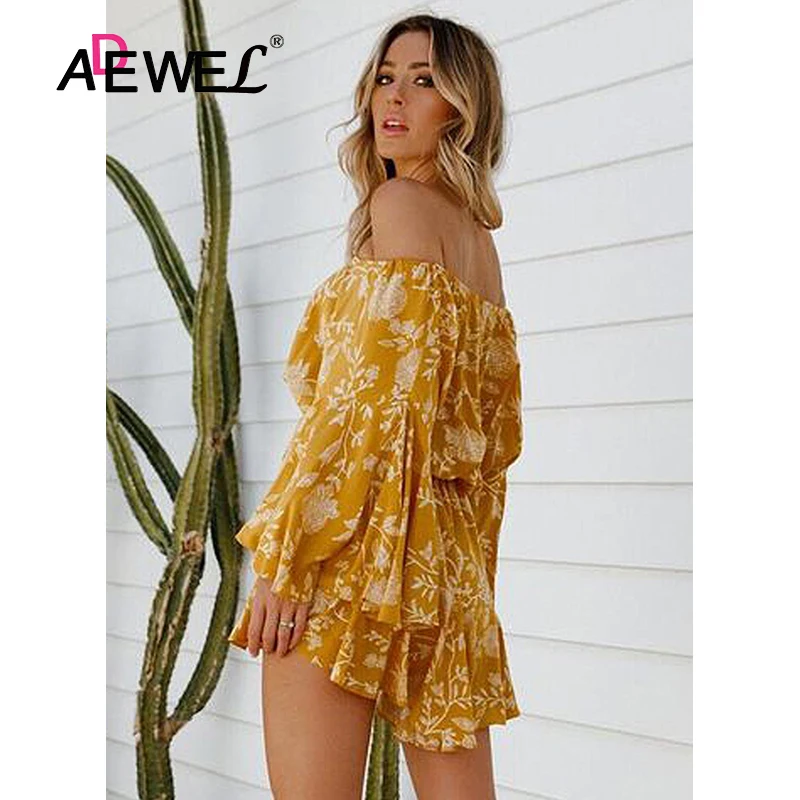 Женское платье с открытыми плечами ADEWEL красное богемное одним плечом и рукавом