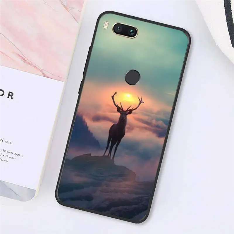 

Stag Bull Moose Reindeer Deer Phone Case For Xiaomi Redmi note 7 8 9 t k30 max3 9 s 10 pro lite Luxury brand shell funda coque