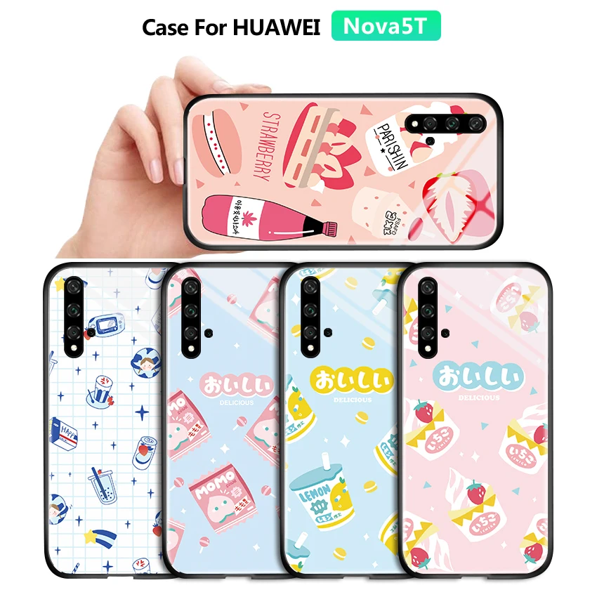 Ударопрочный чехол из закаленного стекла для Huawei Nova 2i 3i Maimang6 Mate10 Lite P Smart Plus с