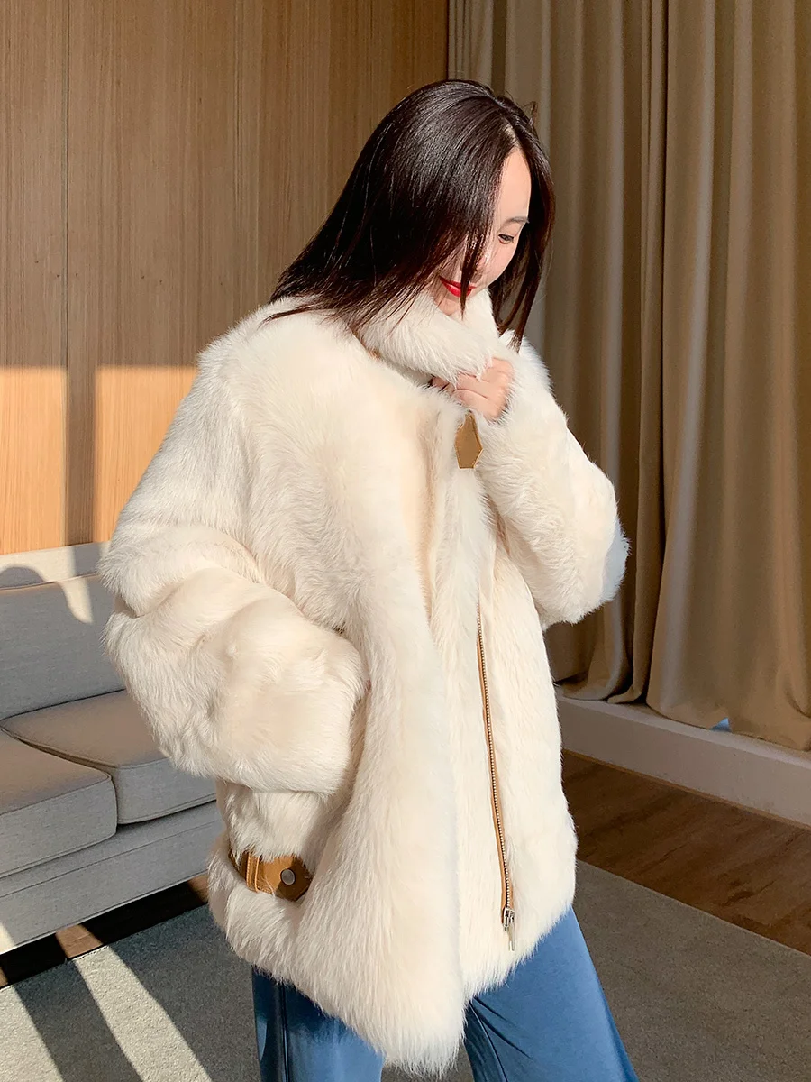 Natural Fur Coat Women Winter Sheep Shearling Real Genuine Leather Jacket Furry Luxury Manteau Femme Hiver KJ3490 | Женская одежда