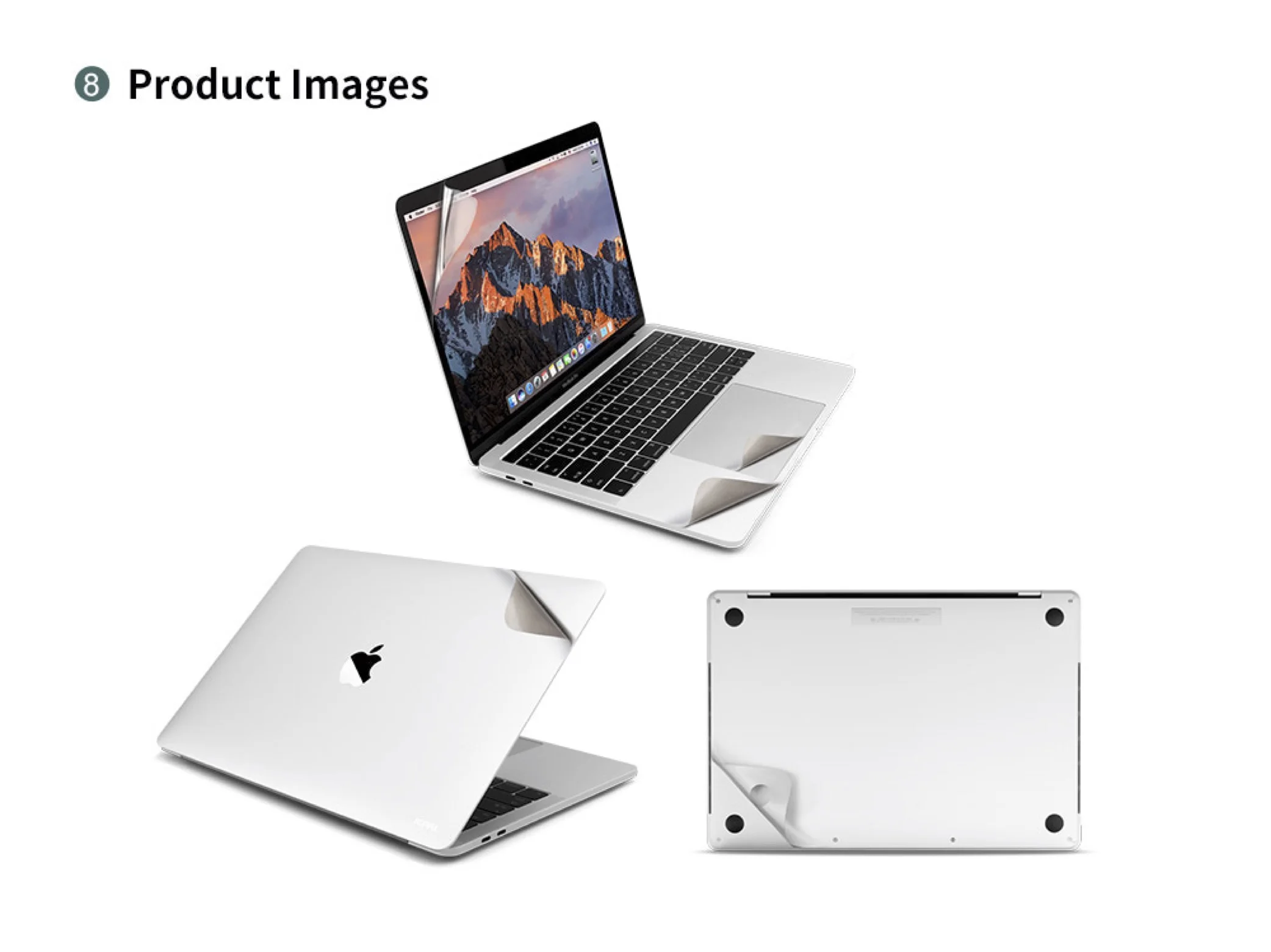 JCPAL MacGuard полная защитная пленка для MacBook Pro 13 &quotсенсорная панель 5 в 1 идеально